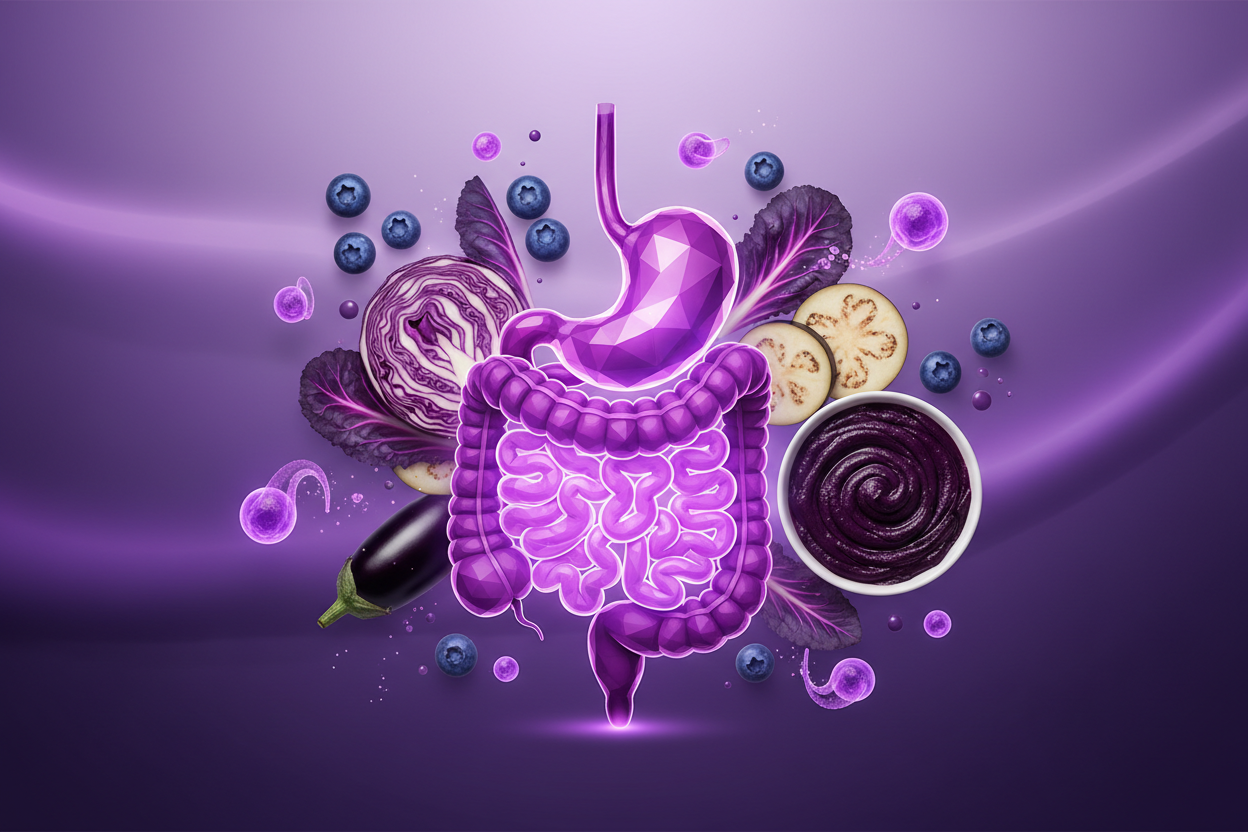 I want a picture in purple, a picture that indicates gut health.